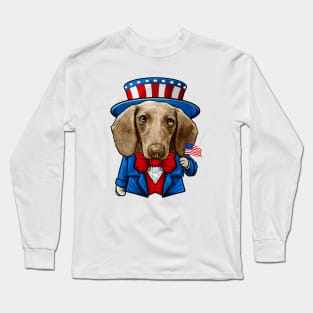 Fourth of July Dachshund Long Sleeve T-Shirt